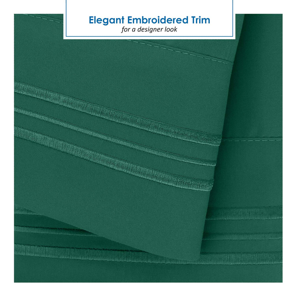 Nestl Hunter Green Rv Queen Sheets – Super Soft Rv Short Queen Sheets For Rv Camper, 4 Piece 1800 Microfiber Fitted Rv Sheets, Double Brushed Rv Bed Sheets Set, Camper Sheets And Pillowcases