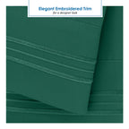 Nestl Hunter Green Rv Queen Sheets – Super Soft Rv Short Queen Sheets For Rv Camper, 4 Piece 1800 Microfiber Fitted Rv Sheets, Double Brushed Rv Bed Sheets Set, Camper Sheets And Pillowcases