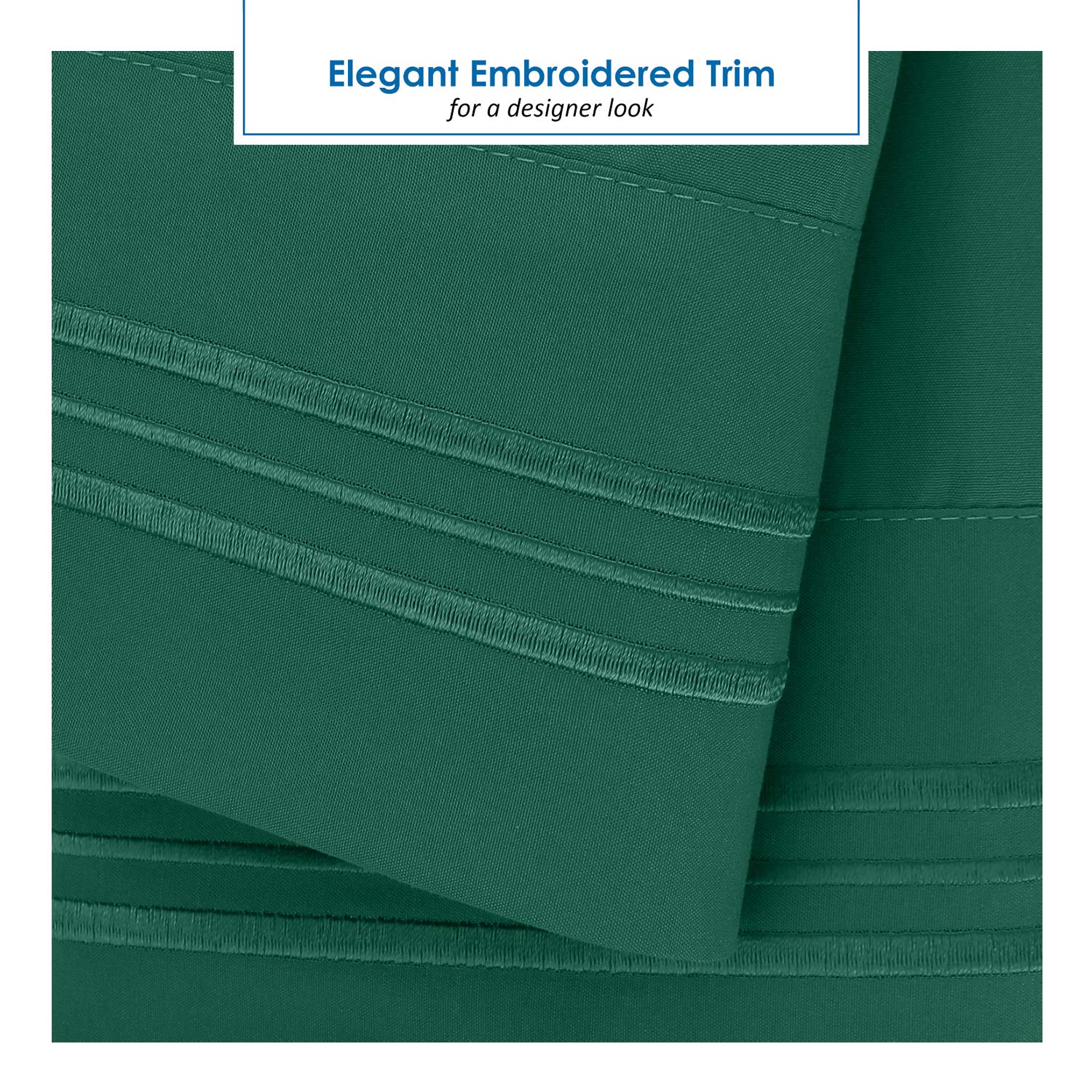 Nestl Hunter Green Rv Queen Sheets – Super Soft Rv Short Queen Sheets For Rv Camper, 4 Piece 1800 Microfiber Fitted Rv Sheets, Double Brushed Rv Bed Sheets Set, Camper Sheets And Pillowcases
