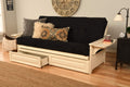 Kodiak Furniture Phoenix Futon With Suede Fabric Mattress In Black/Antique White