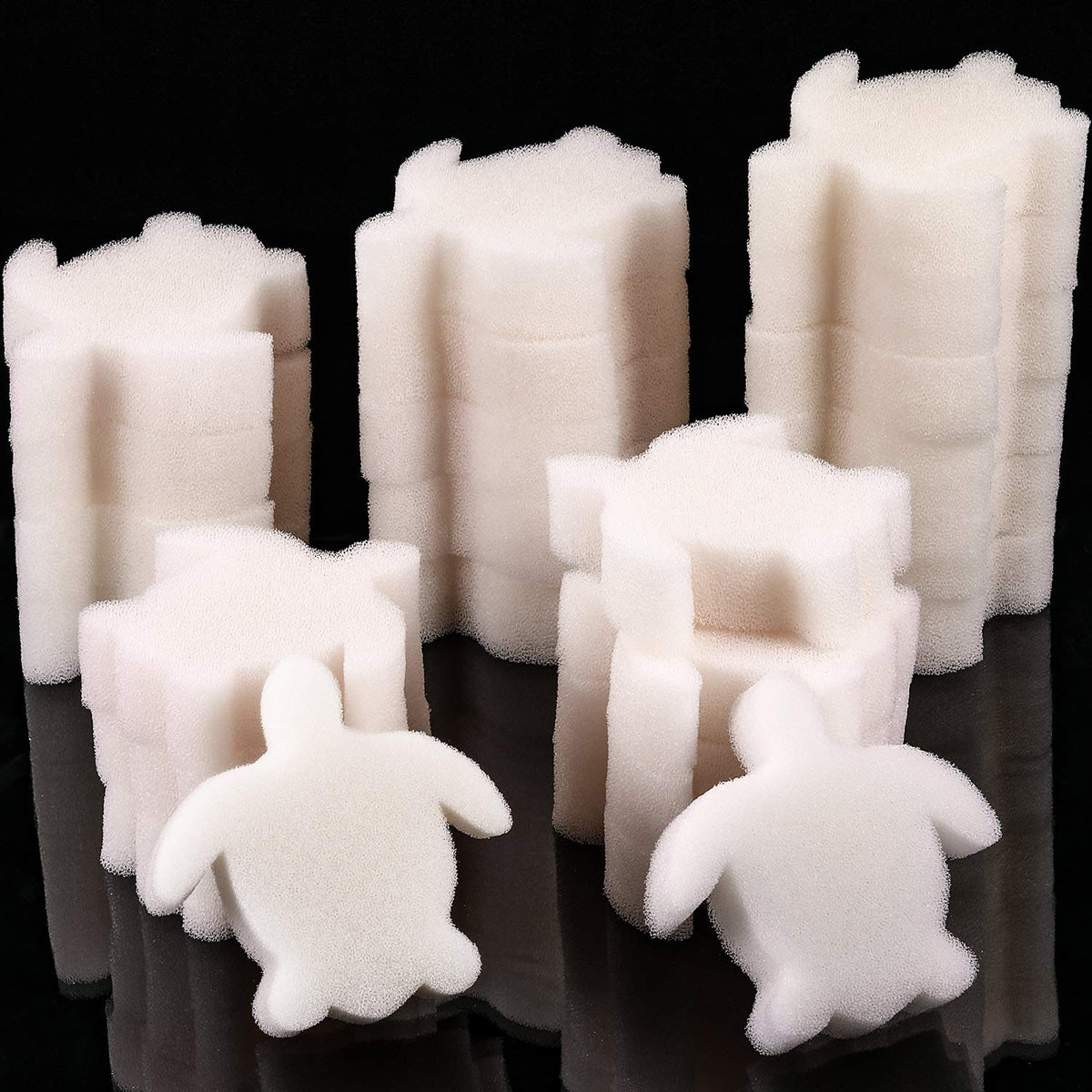 Chuangdi 24 Pieces Hot Tub Sponge, Turtle Oil Scum Absorbing Absorber For Spa And Swimming Pool (White)