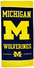 WinCraft NCAA University of Michigan A1861515 Fiber Beach Towel, 9 lb/30 x 60