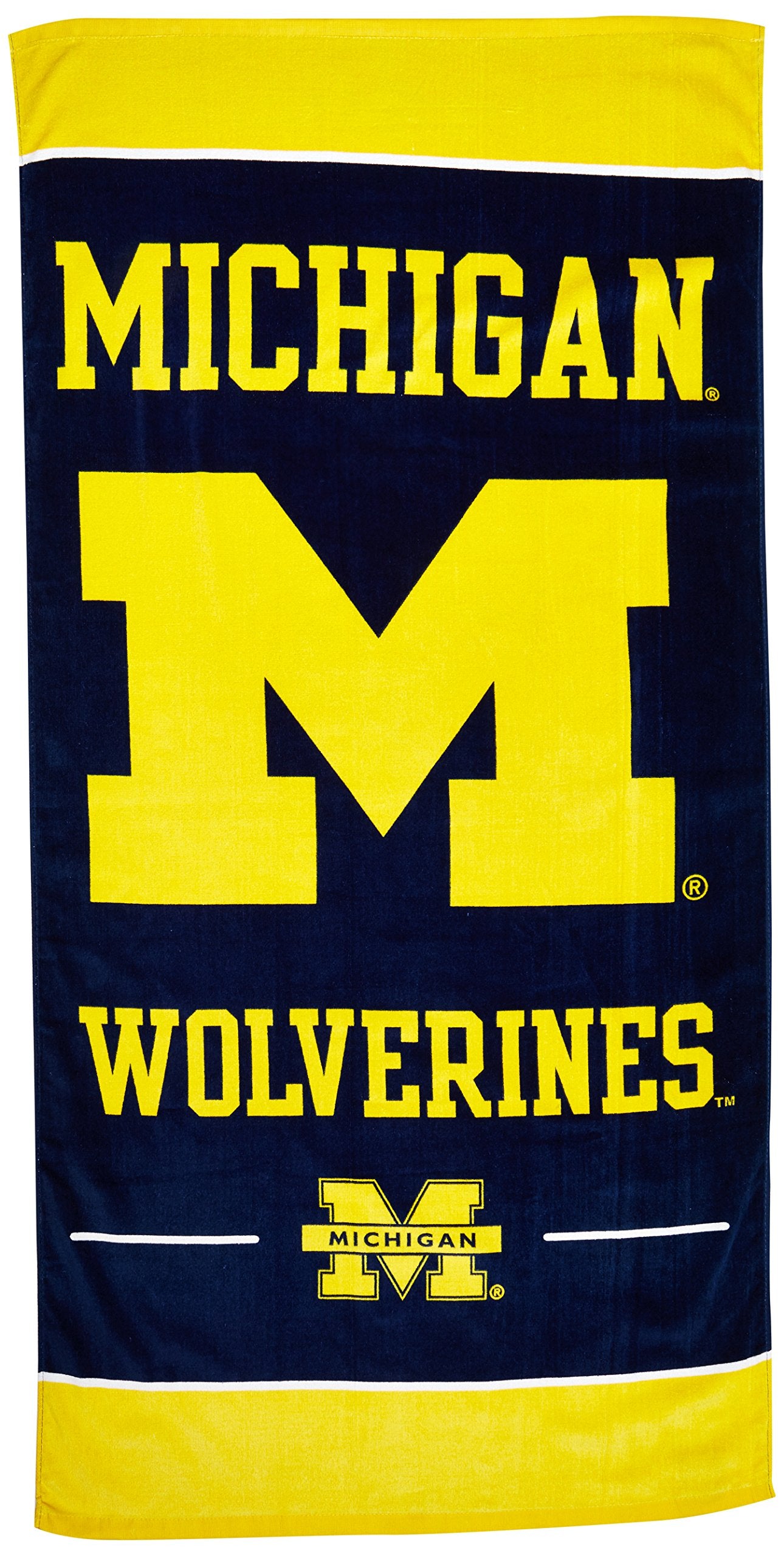 WinCraft NCAA University of Michigan A1861515 Fiber Beach Towel, 9 lb/30 x 60