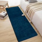 Softlife Washable Runner Rug For Bedroom Living Room Rug, 2X6 Navy Blue Soft Fluffy Hallway Runner Rug, Non-Slip Indoor Carpet F