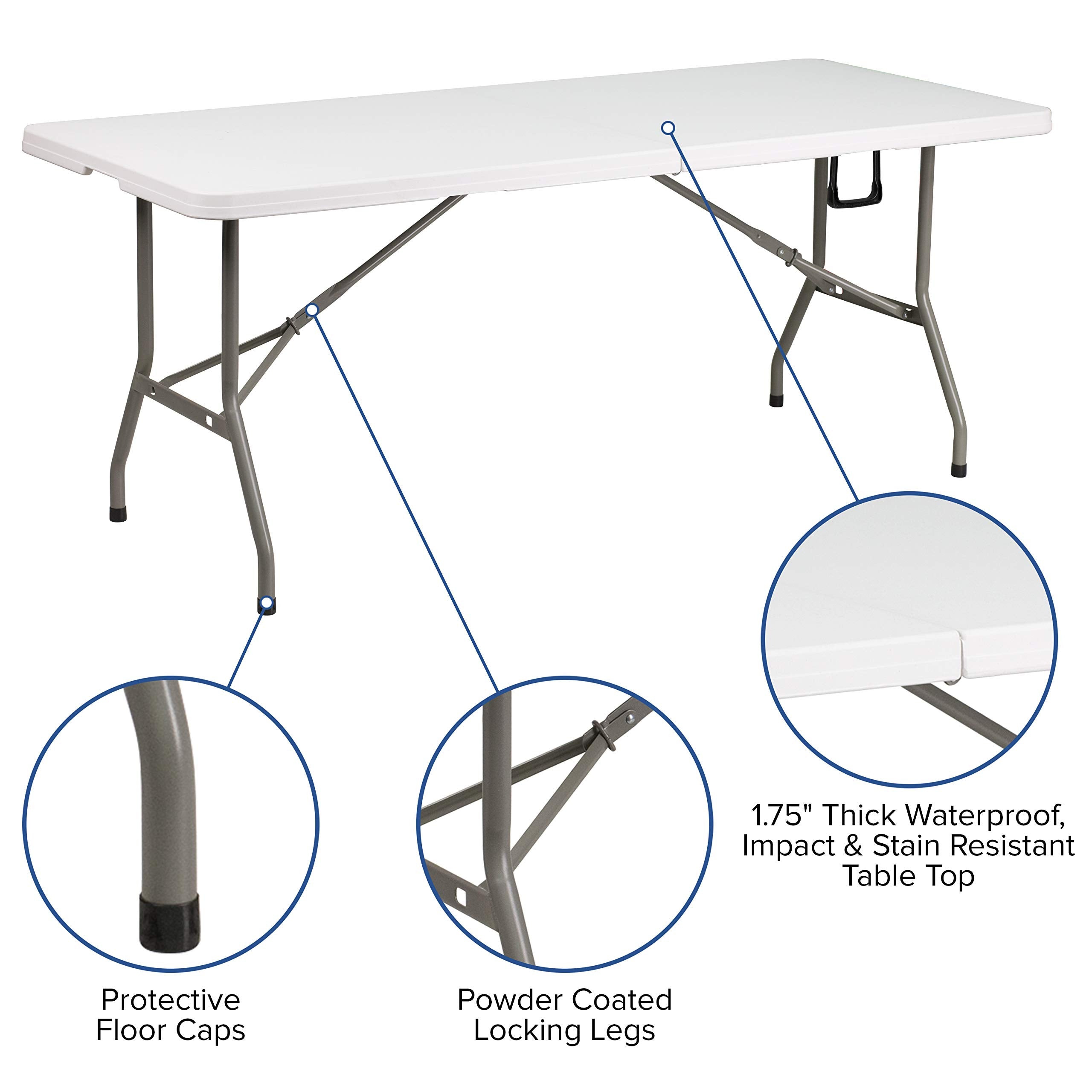 Flash Furniture 72'' Rectangular Folding Table [Set Of 2]