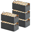 Home Stuffs Wardrobe Organizer For Clothes With Metal Frame Rectangle Storage Baskets For Clothing Fabric Storage Box With Handl