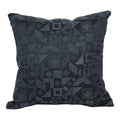 Blazing Needles Square Polyester Jacquard Throw Pillow, 17", Nina Jet