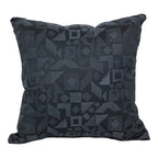 Blazing Needles Square Polyester Jacquard Throw Pillows, 17", Nina Jet 2 Count