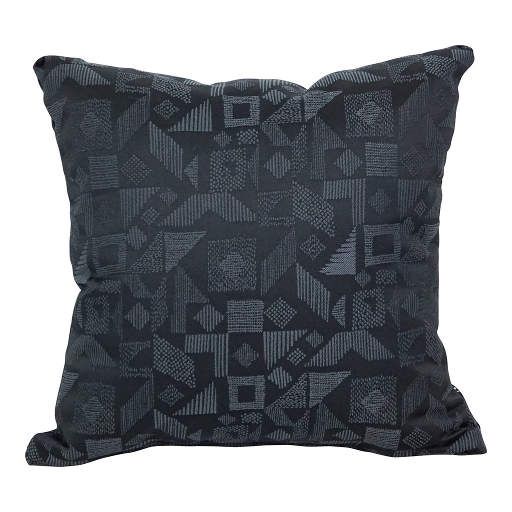 Blazing Needles Square Polyester Jacquard Throw Pillows, 17", Nina Jet 4 Count