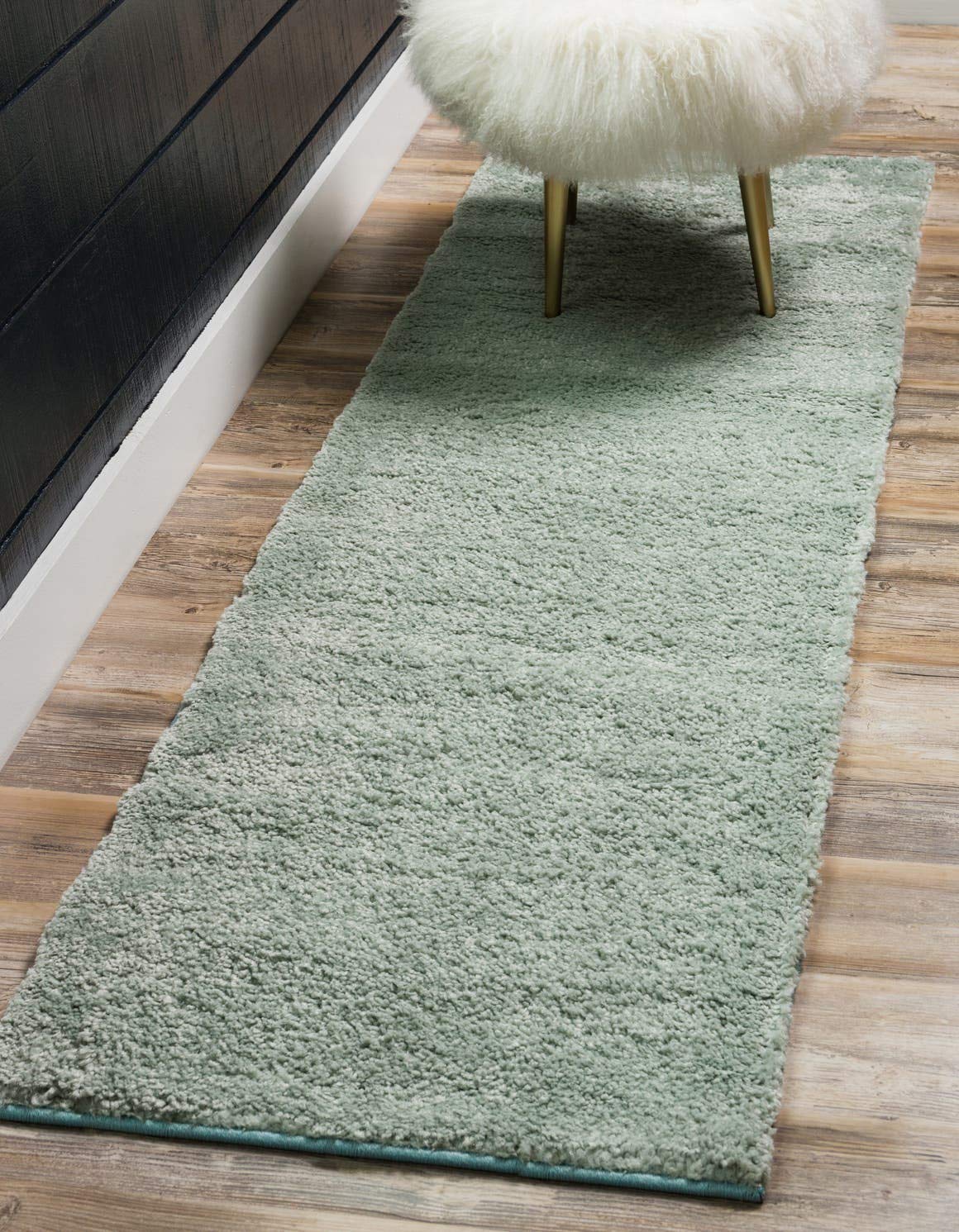 Unique Loom Solo Collection Area Rug - Calabasas (2 2 x 6 7 Runner, Light Blue)