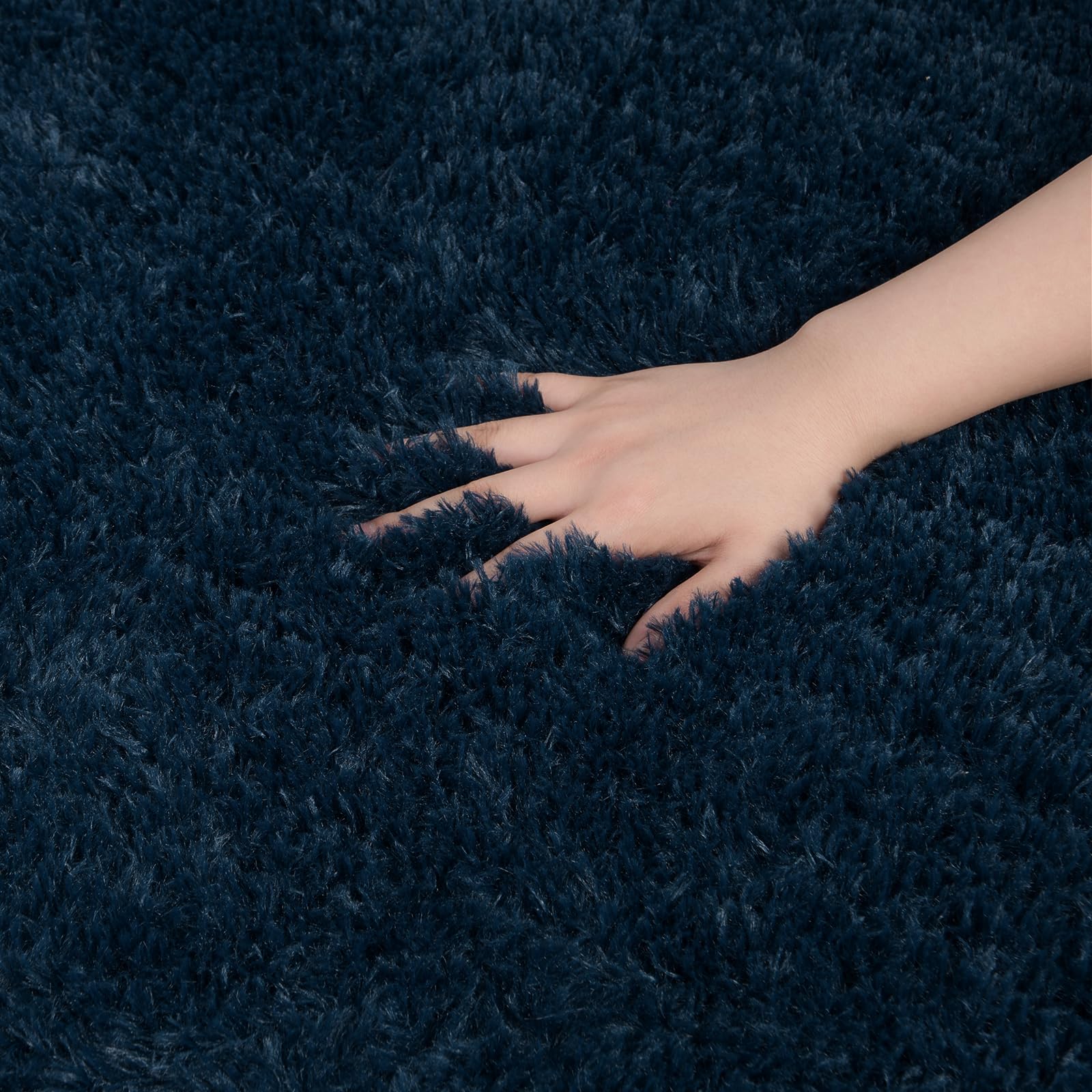 Detum Navy Blue Runner Rug 2X6 For Hallyway Entryway Kitchen Fluffy Area Rugs For Bedroom Soft Kids Room Rugs Machine Washable N