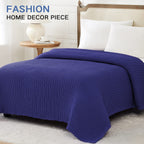 Guohaoi Knitted Weighted Blanket(Dark Blue 50''X60'' 5Lbs),Home D  Cor Cooling Throw Blanket For Hot Sleepers,Hand Made Chunky K