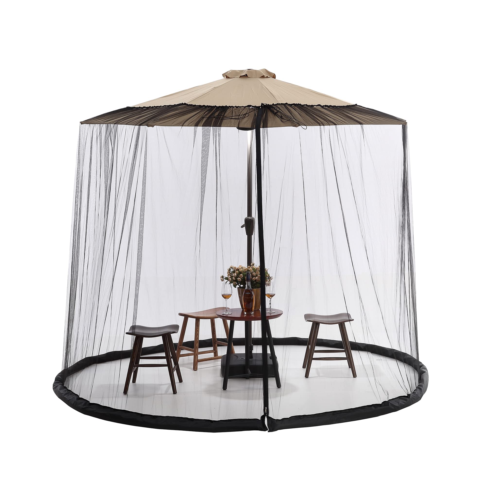 Tiimmgaal 10Ft Mosquito Net For Patio Umbrella Outdoors Screen Polyester Hanging Tent (Mosquito Net Only) (10Ft)