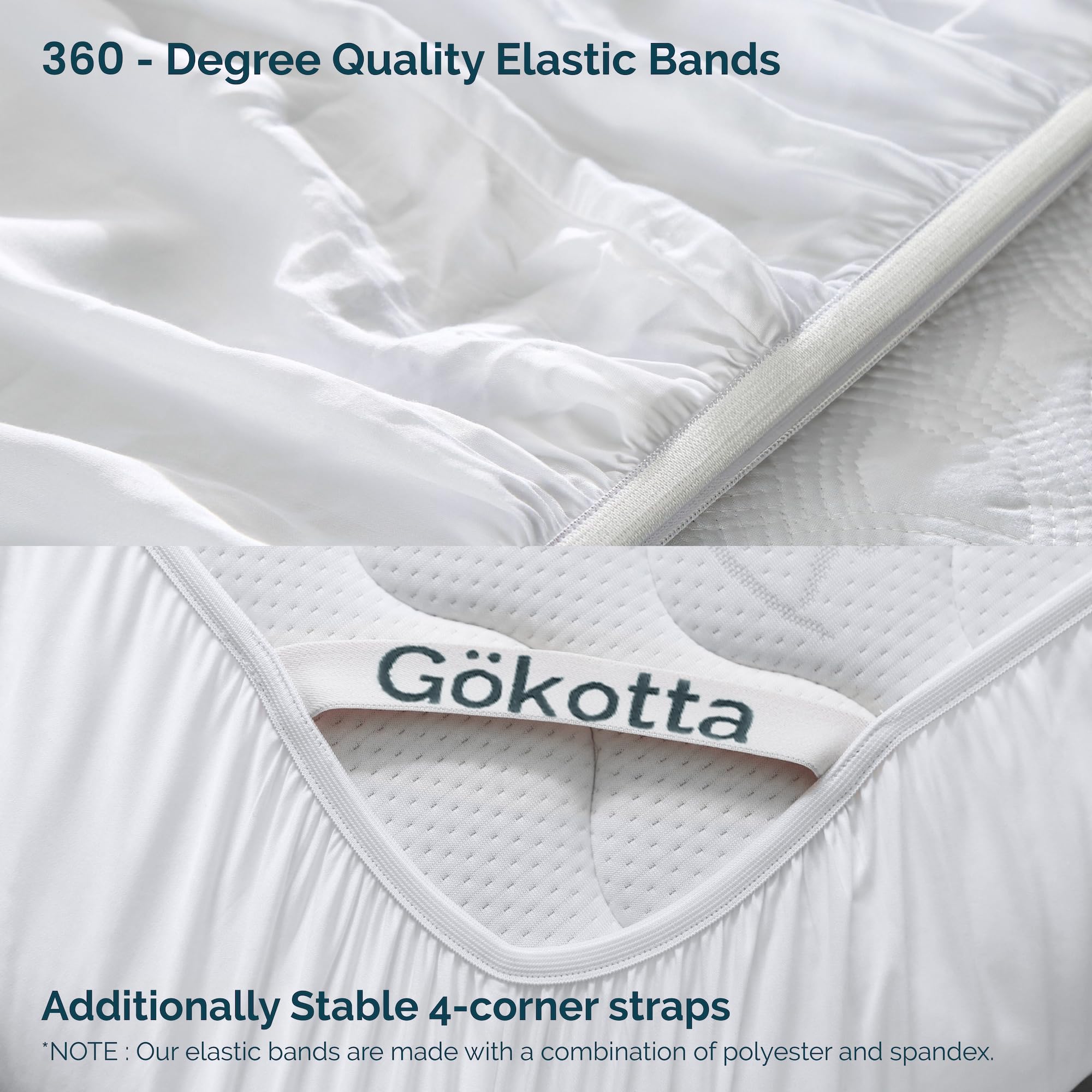 Gokotta Fitted Sheet Only - 15 Inch Pocket Bamboo Rayon Fitted Sheet, Super Soft And Cooling Bottom Sheet With 4 Elastic Corner