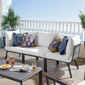 Modway Riverside Outdoor Furniture, 3-Piece Set, Gray White