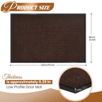 Door Mat Heavy Duty Outdoor Indoor Doormat Low Profile Front Door Mat Large 31X47 Inch Brown Entrance Welcome Mats Easy Clean Pa