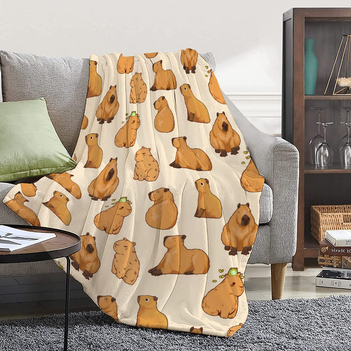 Capybaras Blanket Gift For Girls Boys Kids-40X50 Inches Soft Flannel Blankets Cutes Capybara Cozy Throws Blanket For Women Men,