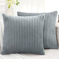 Simmore Decorative Throw Pillow Covers 26X26 Set Of 2, Soft Plush Flannel Double-Sided Fluffy Couch Pillow Covers For Sofa Livin