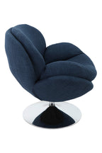 Comfort Chair Company Comfort Mac Motion Scoop Leisure Accent Chair in Denim Fabric, Blue