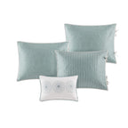 Madison Park Daybed Cover Set - Trendy Design, All Season Luxury Bedding With Bedskirt, Matching Shams, Decorative Pillow, Floral Medallion Quilted Blue 75'X39' 6 Piece