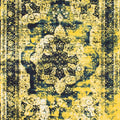 Unique Loom Sofia Collection Area Rug - Salle Garnier (9 x 12 2 Rectangle, Navy Blue/ Yellow)