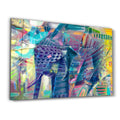 DesignSkinz Designers Collection Glass Wall Art for Living Room, Bedroom, Office, Study, Shelf (22x14inch)  Pastel Oil Pattern