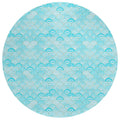 Dalyn Indoor Outdoor Seabreeze Sz2 Teal Washable 8' X 8' Round Rug Sz2Te8Ro