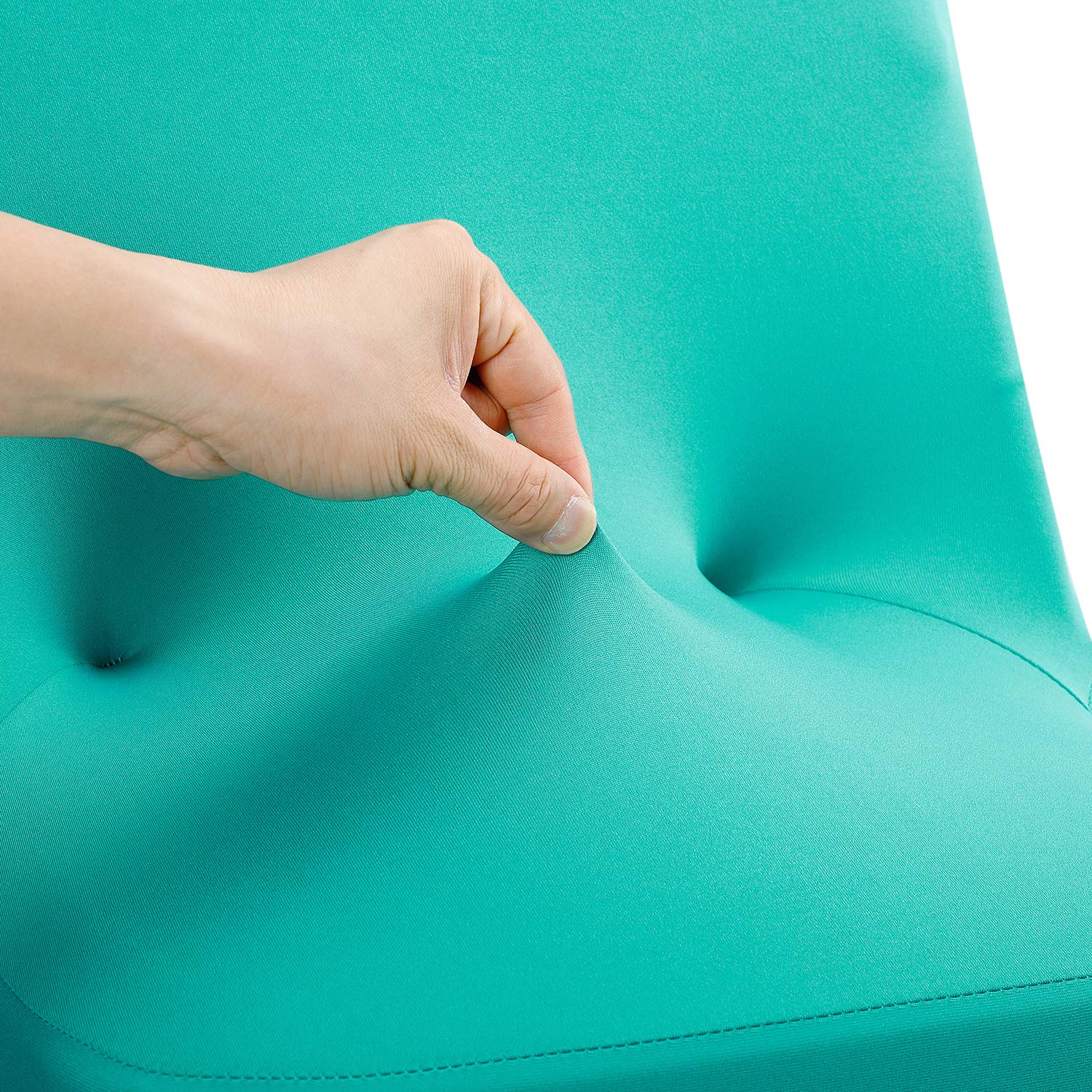 Peomeise Stretch Spandex Folding Chair Cover For Wedding Party Dining Banquet Event (Turquoise,25Pcs)