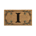 Evergreen Monogram Coir Doormat | Letter I | Front Door Mat For Outdoor Indoor Entrance | 28X16 Inches | Non-Slip Backing Doorwa
