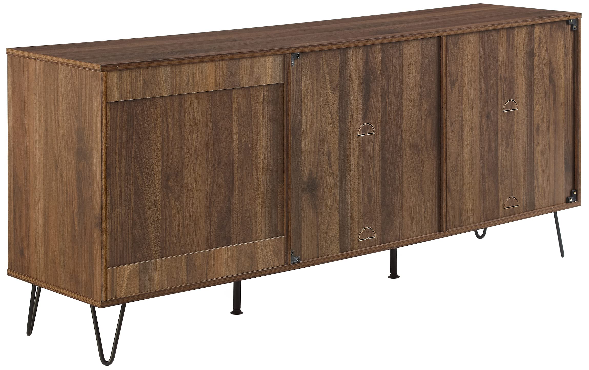 Crosley Furniture Teagan Mid-Century Record Storage Sideboard Buffet Cabinet - Thumbnail 5