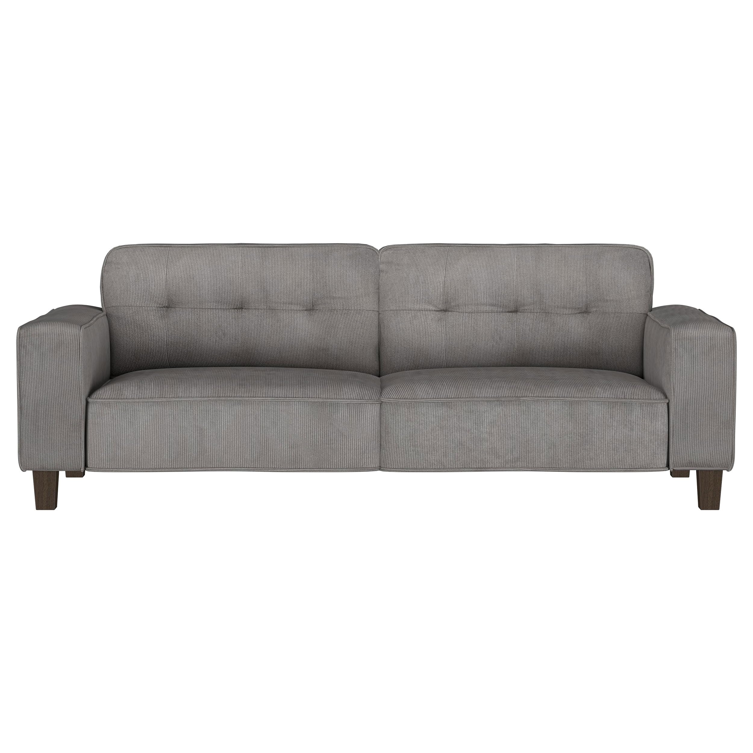 Coaster Home Furnishings Deerhurst 2-Piece Upholstered Track Arm Sofa Set Charcoal