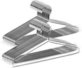 12 Pcs Stainless Steel Clothes Hangers | Metal Wire Heavy Duty With NonSlip | Ideal For Shirts, Pants & All Garments | Durable,
