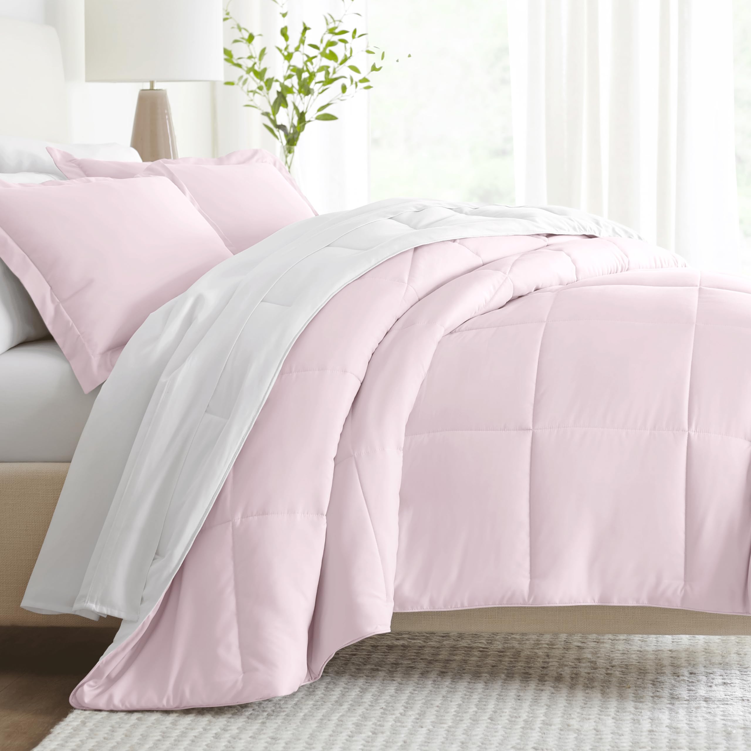 Linen Market Reversible Queen Comforter Set (3 Piece) - Bring Luxury Home with Our Soft and Lightweight Down Alternative Comfort