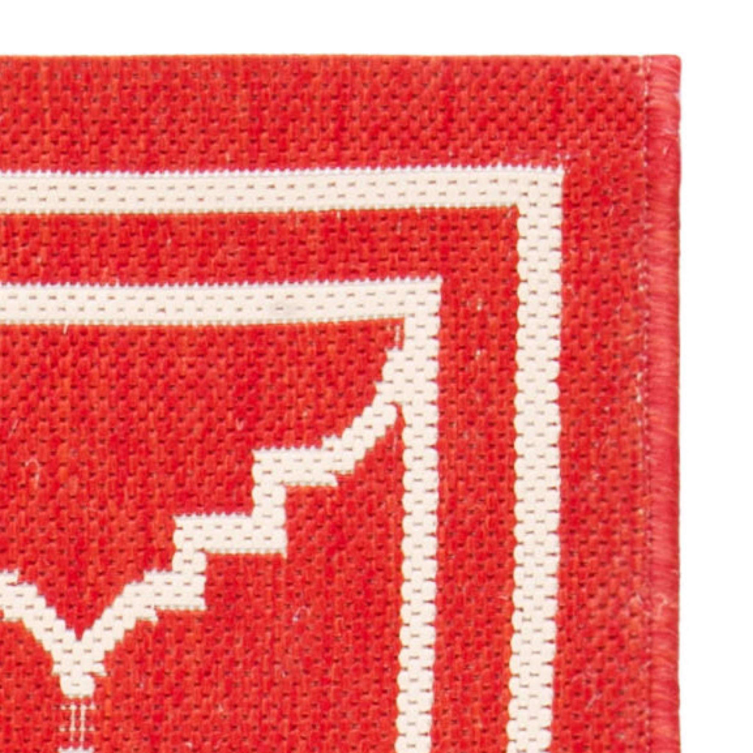 Safavieh Courtyard Collection 2'3'' X 10' Red/Beige Cy6889 Indoor/ Outdoor Waterproof Easy Cleaning Patio Backyard Mudroom Runne