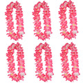 6 Pcs Thicken 41 Inch Pink Hawaiian Leis for Graduation Party, Dance Party, Photo Prop in Outdoors (6 Pcs)