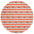 Seabreeze Sz12 Orange Coastal Rug Round 8' X 8'