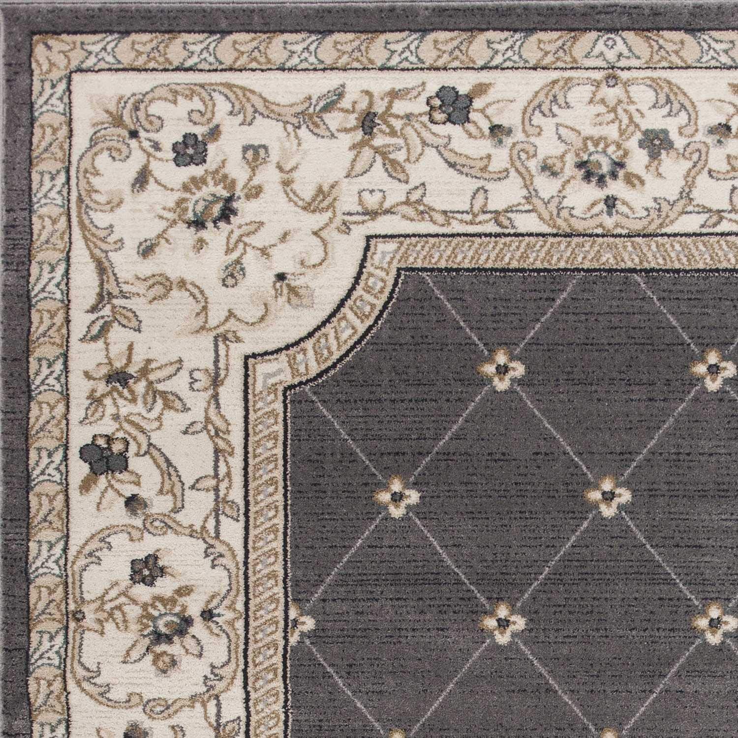 HomeRoots 9' x 12' Polypropylene Grey or Ivory Area Rug
