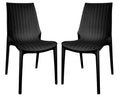 Kent Outdoor Patio Plastic Dining Chair, Set of 2