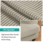 Turquoize Wingback Chair Covers 2 Piece Wing Chair Slipcover Stretch Slipcovers For Wingback Chairs Wing Chair Cover Spandex Jacquard Fabric With Elastic Bottom Non-Slip Furniture Cover, Island Fossi