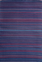 Mad Mats Geometric Outdoor Rug, Reversible Plastic Mat (6' X 9', Mix - Indigo Purple)