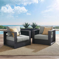 Modway Tahoe Aluminum 2-Piece Patio Set In Gray Gray