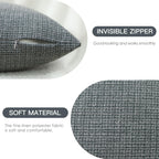 Otostar Pack Of 2 Throw Pillow Covers 20X20 Inch Linen Dark Grey Pillowcases Farmhouse Decorative Solid Pillow Covers 50X50 Cm S
