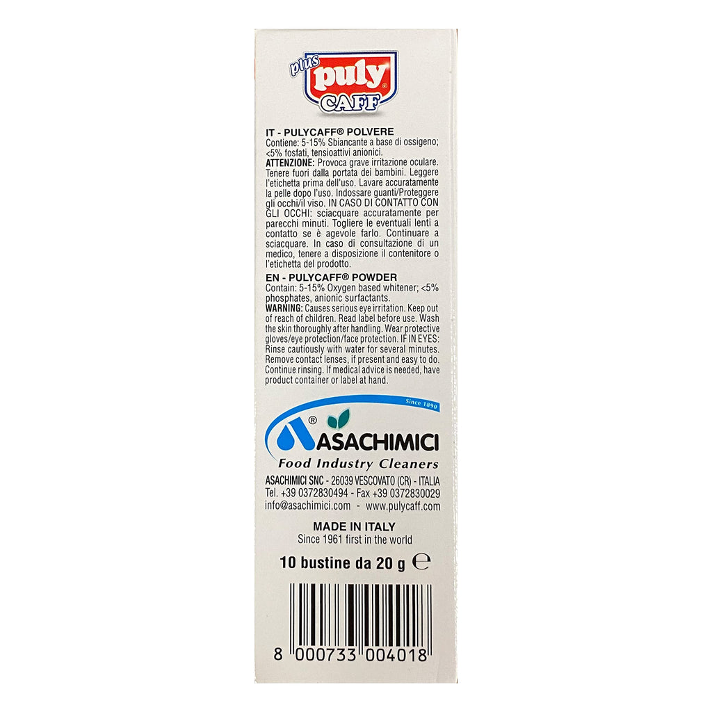 Puly Caff Plus Espresso Machine Cleaner Box Of 10 Packets