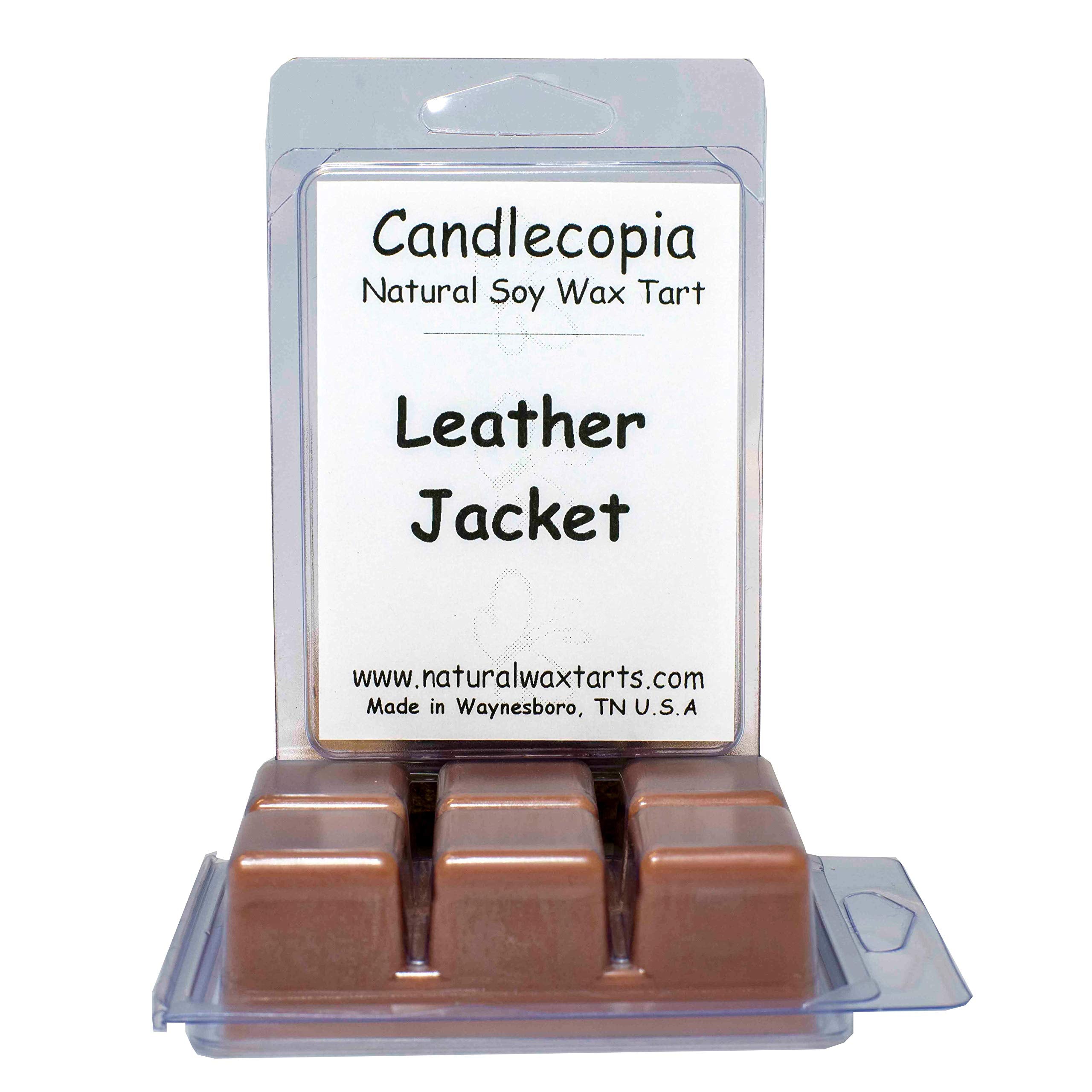 Candlecopia Leather Jacket Strongly Scented Hand Poured Vegan Wax Melts, 12 Scented Wax Cubes, 6.4 Ounces in 2 x 6-Packs