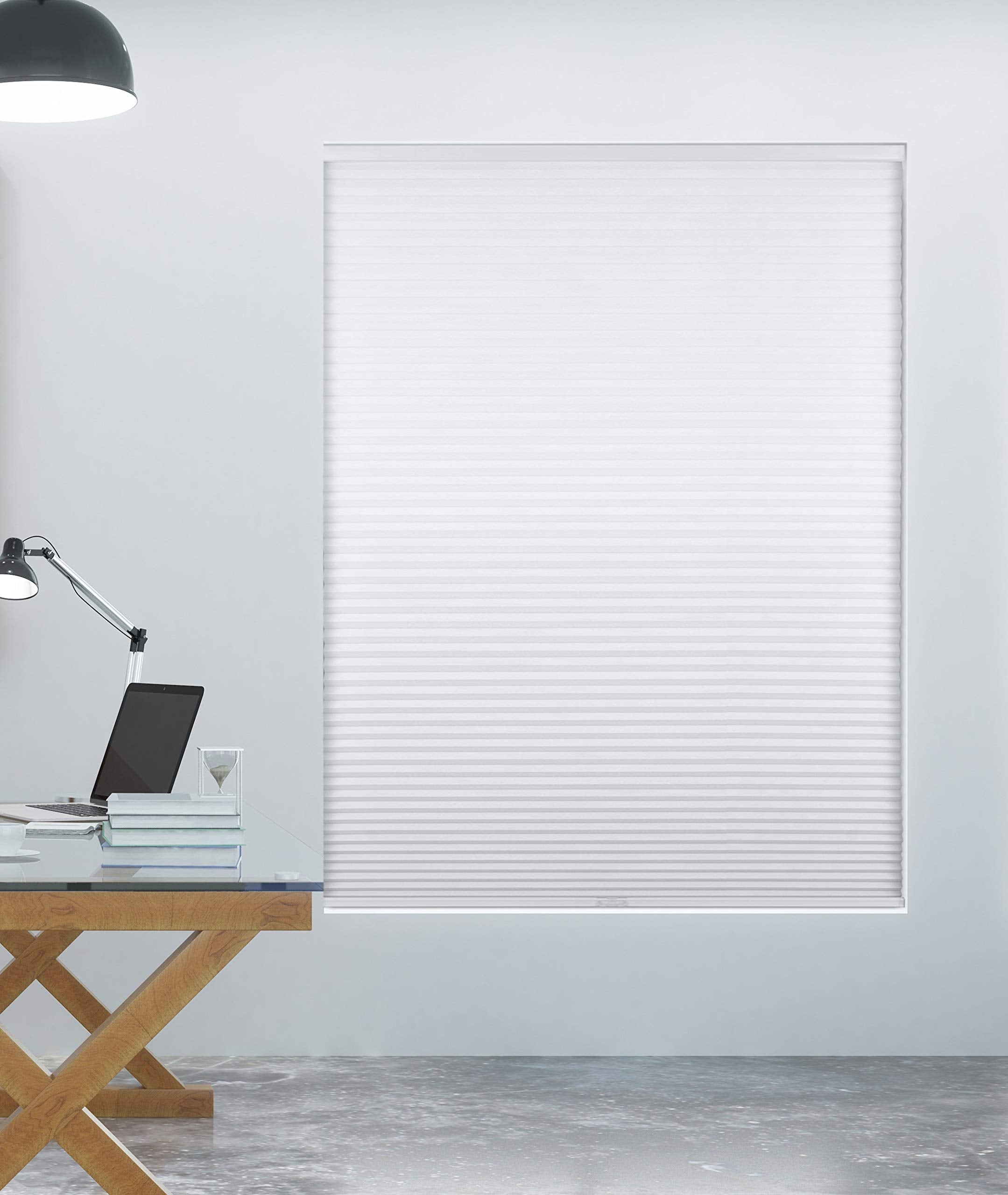 Arlo Blinds Single Cell Room Darkening Cordless Cellular Shades, Color: White, Size: 41'' W x 60'' H