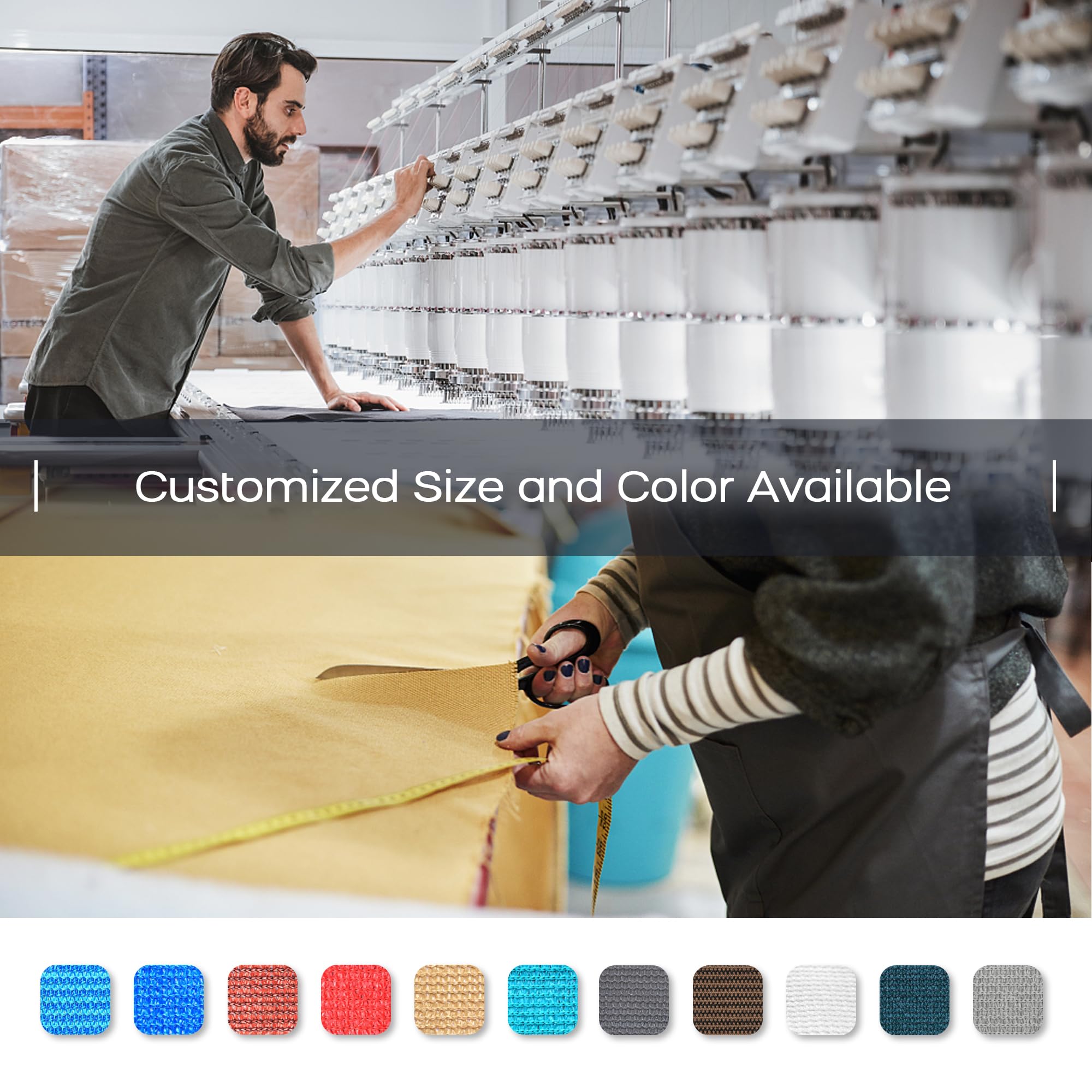 VICLLAX 10x10 FT Wheat Shade Fabric Sun Shade Cloth Privacy Screen with Grommets for Patio Garden Pergola Cover Canopy