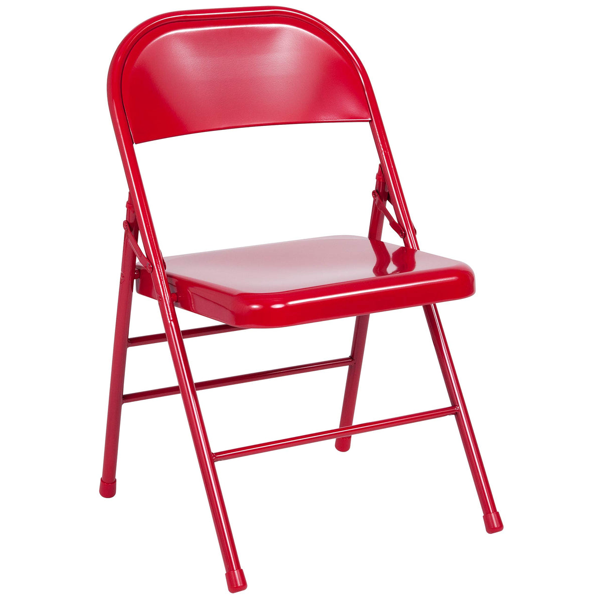 Hercules Series Folding Chair [Set Of 4] Finish: Red