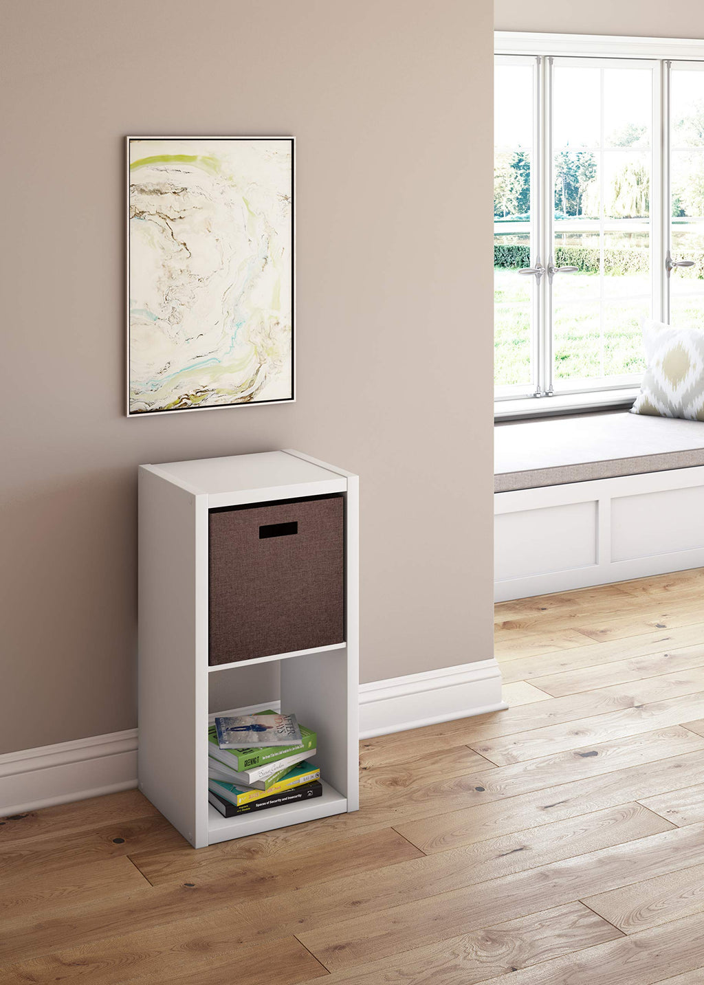 Closetmaid 2 Cube Storage Shelf Organizer, Stackable With Open Back, Vertical Or Horizontal, Easy Assembly, Wood, White Finish