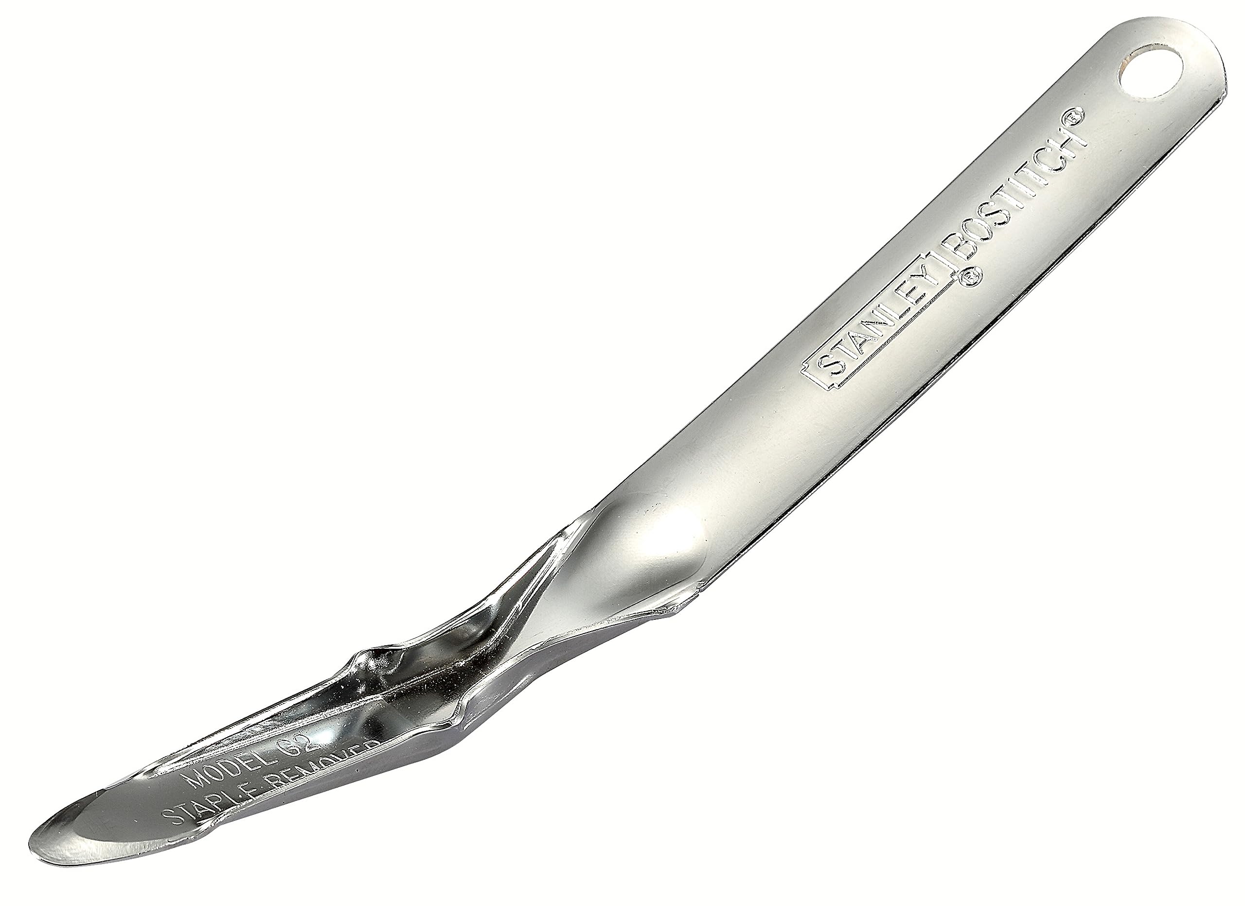 Bostitch Office Premium Staple Remover, All-Metal Chrome, No Tear Push-Style, Model G2K, Size 3/4 X 1-3/4 X 8