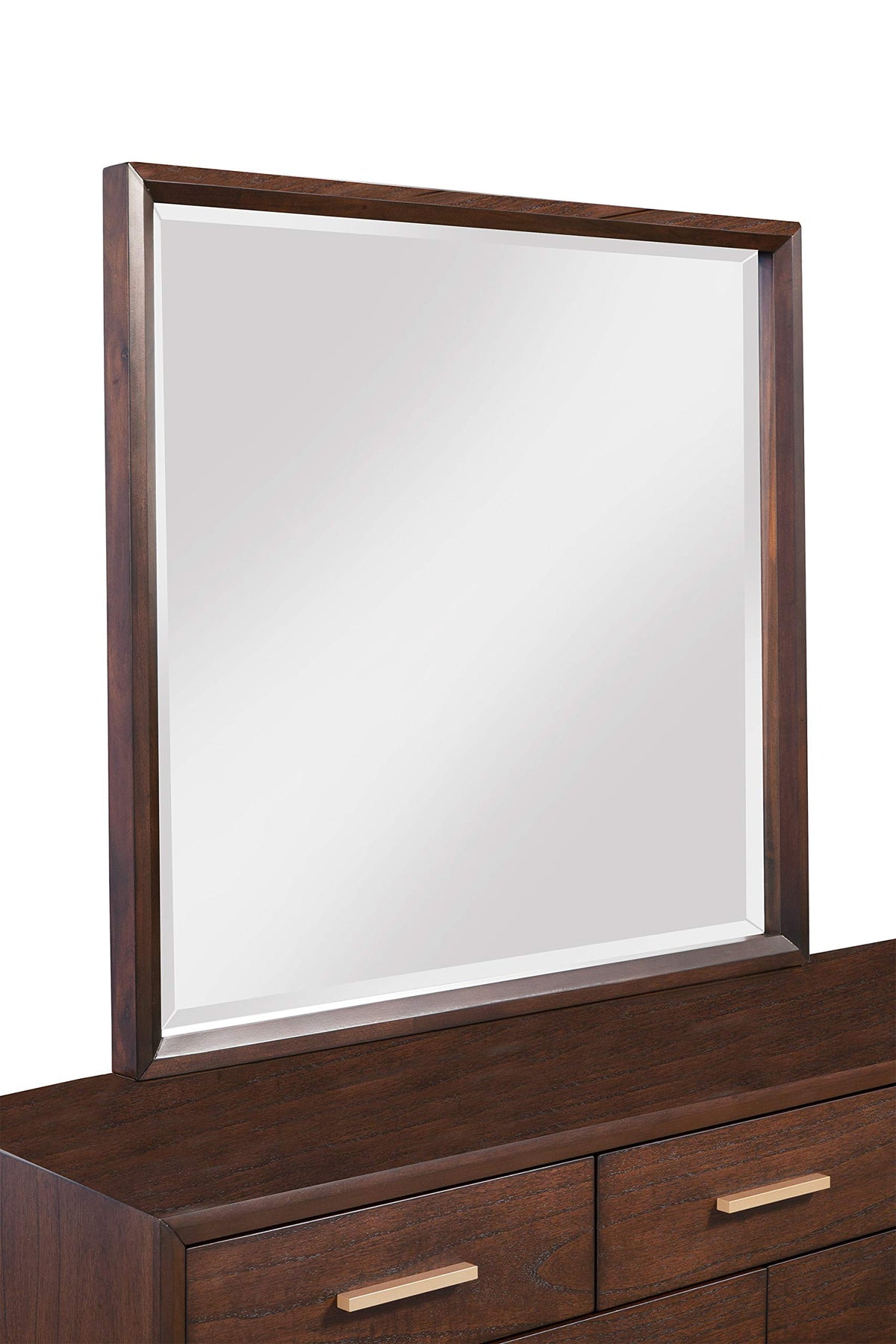 Alpine Furniture Gramercy Mahogany And Veneer Dresser Mirror, Walnut